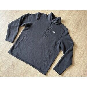 THE NORTH FACE 1/4 Zip Neck Fleece Pullover Sweater Sweatshirt Black Men’s XL